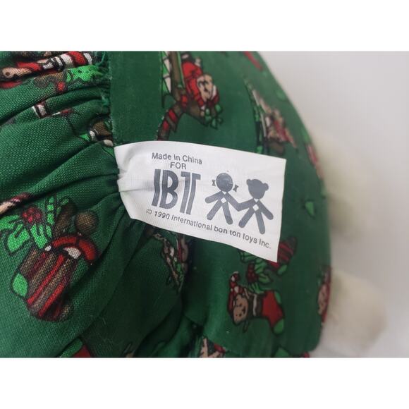 Vintage 1990 IBTT International Bon Ton Toys Teddy Bear in Basket Holiday - Picture 5 of 7